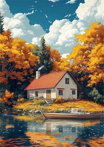200 Teile Puzzles für Erwachsene, Impossible Jigsaw Puzzles, Clevere Rätsel, Spaß Herausforderndes Puzzle mit Herbst Cottage Blätter-Motiv 200 Teile Puzzles für Erwachsene, Impossible Jigsaw Puzzles, Clevere Rätsel, Spaß Herausforderndes Puzzle mit Herbst Cottage Blätter-Motiv von Tainrun