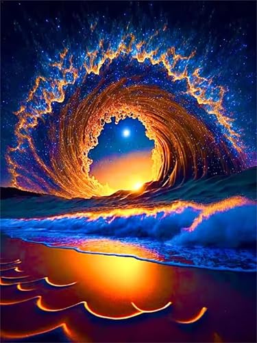 200 Teile Puzzles für Erwachsene, Impossible Jigsaw Puzzles, Clevere Rätsel, Spaß Herausforderndes Puzzle mit Kosmisches Wirbelmeer-Motiv von Tainrun