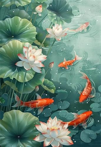 200 Teile Puzzles für Erwachsene, Impossible Jigsaw Puzzles, Clevere Rätsel, Spaß Herausforderndes Puzzle mit Lotus Pond Koi-Motiv 200 Teile Puzzles für Erwachsene, Impossible Jigsaw Puzzles, Clevere Rätsel, Spaß Herausforderndes Puzzle mit Lotus Pond Koi-Motiv von Tainrun