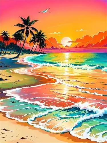 200 Teile Puzzles für Erwachsene, Impossible Jigsaw Puzzles, Clevere Rätsel, Spaß Herausforderndes Puzzle mit Malerischer Strand bei Sonnenuntergang-Motiv von Tainrun