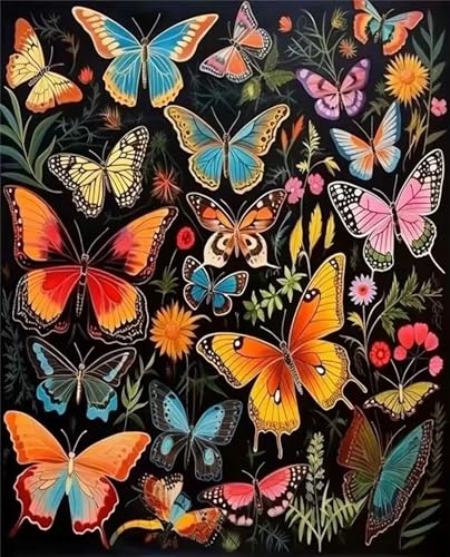 200 Teile Puzzles für Erwachsene, Impossible Jigsaw Puzzles, Clevere Rätsel, Spaß Herausforderndes Puzzle mit Retro Schmetterling-Motiv von Tainrun