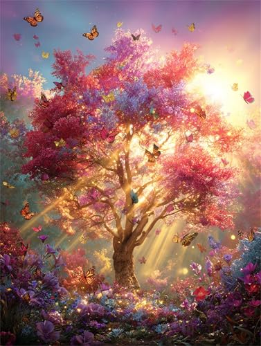 200 Teile Puzzles für Erwachsene, Impossible Jigsaw Puzzles, Clevere Rätsel, Spaß Herausforderndes Puzzle mit Sunshine Baum Blume-Motiv von Tainrun