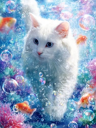 200 Teile Puzzles für Erwachsene, Impossible Jigsaw Puzzles, Clevere Rätsel, Spaß Herausforderndes Puzzle mit Unterwasser Koi Katze-Motiv 200 Teile Puzzles für Erwachsene, Impossible Jigsaw Puzzles, Clevere Rätsel, Spaß Herausforderndes Puzzle mit Unterwasser Koi Katze-Motiv von Tainrun