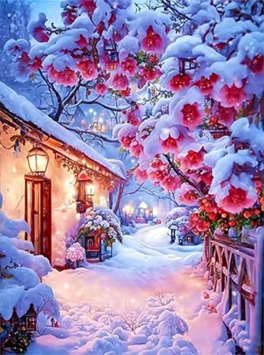 200 Teile Puzzles für Erwachsene, Impossible Jigsaw Puzzles, Clevere Rätsel, Spaß Herausforderndes Puzzle mit Winter Tree Street-Motiv von Tainrun