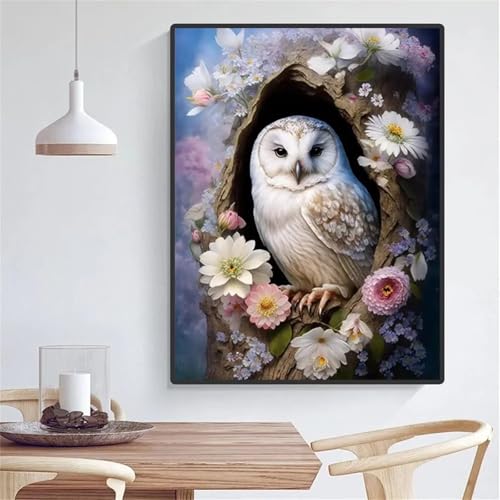 60 Teile Puzzles für Erwachsene, Impossible Jigsaw Puzzles, Clevere Rätsel, Spaß Herausforderndes Puzzle mit Baumlocheule-Motiv von Tainrun