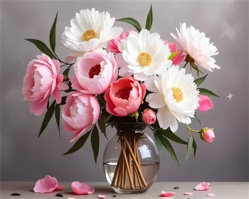 60 Teile Puzzles für Erwachsene, Impossible Jigsaw Puzzles, Clevere Rätsel, Spaß Herausforderndes Puzzle mit Gänseblümchen Pfingstrose Blütenblätter-Motiv 60 Teile Puzzles für Erwachsene, Impossible Jigsaw Puzzles, Clevere Rätsel, Spaß Herausforderndes Puzzle mit Gänseblümchen Pfingstrose Blütenblätter-Motiv von Tainrun