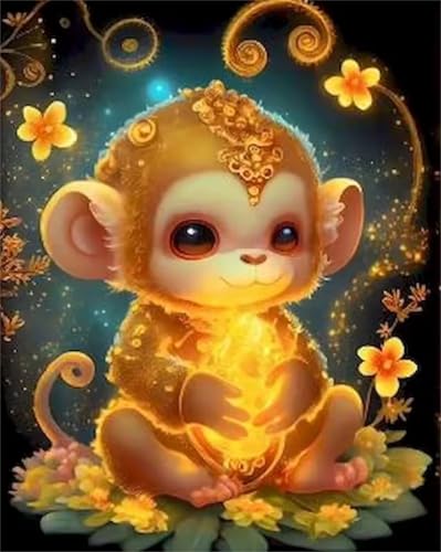 60 Teile Puzzles für Erwachsene, Impossible Jigsaw Puzzles, Clevere Rätsel, Spaß Herausforderndes Puzzle mit Goldener AFFE-Motiv von Tainrun