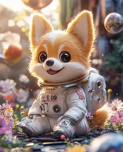 60 Teile Puzzles für Erwachsene, Impossible Jigsaw Puzzles, Clevere Rätsel, Spaß Herausforderndes Puzzle mit Niedlicher Hund Astronaut-Motiv 60 Teile Puzzles für Erwachsene, Impossible Jigsaw Puzzles, Clevere Rätsel, Spaß Herausforderndes Puzzle mit Niedlicher Hund Astronaut-Motiv von Tainrun