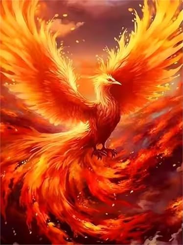60 Teile Puzzles für Erwachsene, Impossible Jigsaw Puzzles, Clevere Rätsel, Spaß Herausforderndes Puzzle mit Roter Phönix-Motiv von Tainrun