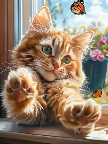 60 Teile Puzzles für Erwachsene, Impossible Jigsaw Puzzles, Clevere Rätsel, Spaß Herausforderndes Puzzle mit Schmetterling Katzenkralle-Motiv von Tainrun