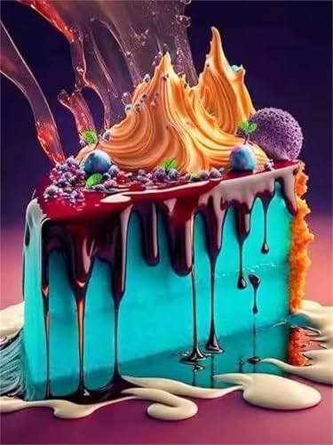 60 Teile Puzzles für Erwachsene, Impossible Jigsaw Puzzles, Clevere Rätsel, Spaß Herausforderndes Puzzle mit Schokoladenkuchen-Motiv von Tainrun