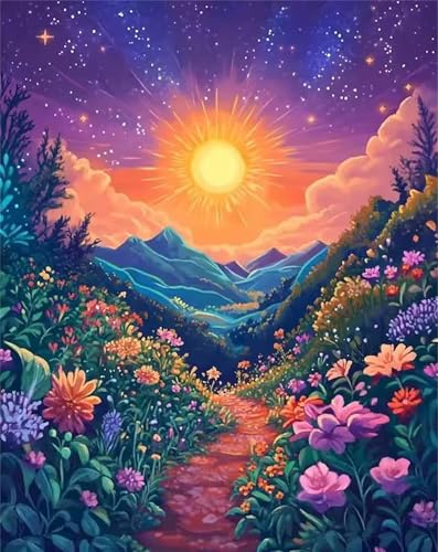 60 Teile Puzzles für Erwachsene, Impossible Jigsaw Puzzles, Clevere Rätsel, Spaß Herausforderndes Puzzle mit Sonne Berghimmel-Motiv von Tainrun