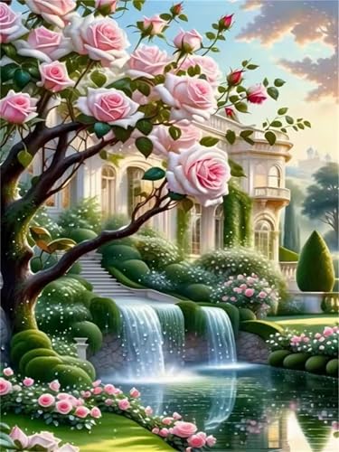60 Teile Puzzles für Erwachsene, Impossible Jigsaw Puzzles, Clevere Rätsel, Spaß Herausforderndes Puzzle mit Villa Garten Baum-Motiv von Tainrun