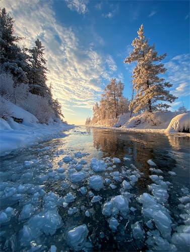 60 Teile Puzzles für Erwachsene, Impossible Jigsaw Puzzles, Clevere Rätsel, Spaß Herausforderndes Puzzle mit Winter Schneeflocken See-Motiv 60 Teile Puzzles für Erwachsene, Impossible Jigsaw Puzzles, Clevere Rätsel, Spaß Herausforderndes Puzzle mit Winter Schneeflocken See-Motiv von Tainrun