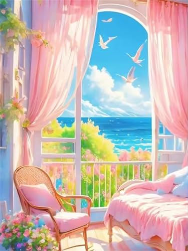 60 Teile Puzzles für Erwachsene, Impossible Jigsaw Puzzles, Clevere Rätsel, Spaß Herausforderndes Puzzle mit Zimmer mit Meerblick-Motiv 60 Teile Puzzles für Erwachsene, Impossible Jigsaw Puzzles, Clevere Rätsel, Spaß Herausforderndes Puzzle mit Zimmer mit Meerblick-Motiv von Tainrun