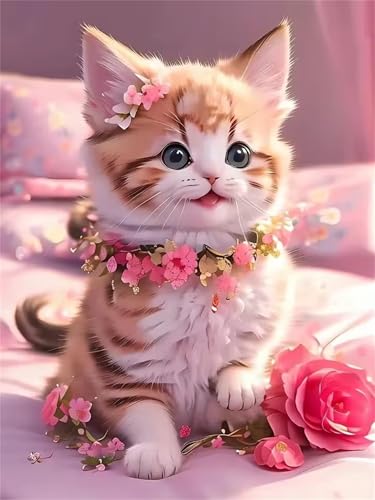 700 Teile Puzzles für Erwachsene, Impossible Jigsaw Puzzles, Clevere Rätsel, Spaß Herausforderndes Puzzle mit Rosenkatze-Motiv 700 Teile Puzzles für Erwachsene, Impossible Jigsaw Puzzles, Clevere Rätsel, Spaß Herausforderndes Puzzle mit Rosenkatze-Motiv von Tainrun