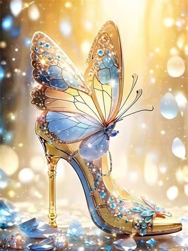 700 Teile Puzzles für Erwachsene, Impossible Jigsaw Puzzles, Clevere Rätsel, Spaß Herausforderndes Puzzle mit Schmetterling High Heels-Motiv von Tainrun