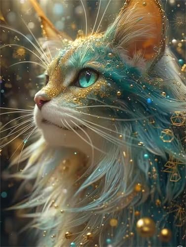 700 Teile Puzzles für Erwachsene, Impossible Jigsaw Puzzles, Clevere Rätsel, Spaß Herausforderndes Puzzle mit Sonnenaufgang Katze-Motiv von Tainrun