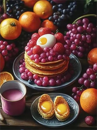 700 Teile Puzzles für Erwachsene, Impossible Jigsaw Puzzles, Clevere Rätsel, Spaß Herausforderndes Puzzle mit Trauben-Frucht-Kuchen-Motiv von Tainrun