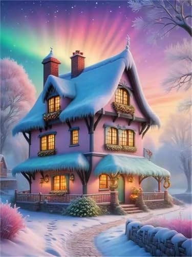 700 Teile Puzzles für Erwachsene, Impossible Jigsaw Puzzles, Clevere Rätsel, Spaß Herausforderndes Puzzle mit Winter Bunte Aurora-Motiv von Tainrun