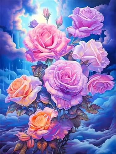 700 Teile Puzzles für Erwachsene, Impossible Jigsaw Puzzles, Clevere Rätsel, Spaß Herausforderndes Puzzle mit Wolken-Rose-Motiv von Tainrun