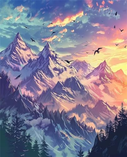 700 Teile Puzzles für Erwachsene, Impossible Jigsaw Puzzles, Clevere Rätsel, Spaß Herausforderndes Puzzle mit Woods Mountain Sonne-Motiv von Tainrun
