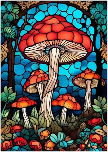Abstrakter Pilz Jigsaw Puzzles for Adults 500 Jigsaw Puzzles Adults,500 Pieces Puzzle Educational Challenge Toy Games Beautiful Home Decoration Puzzle von Tainrun