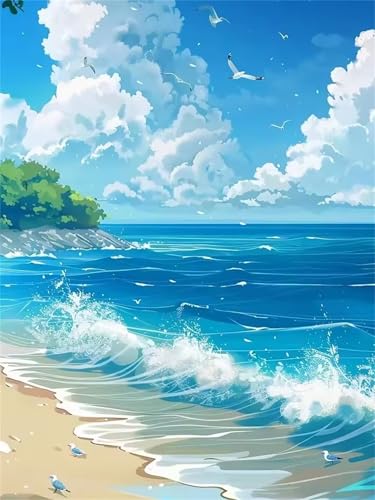 Blaues Meer Jigsaw Puzzles for Adults 700 Jigsaw Puzzles Adults,700 Pieces Puzzle Educational Challenge Toy Games Beautiful Home Decoration Puzzle von Tainrun