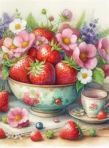 Erdbeer-Blüte Jigsaw Puzzles for Adults 500 Jigsaw Puzzles Adults,500 Pieces Puzzle Educational Challenge Toy Games Beautiful Home Decoration Puzzle von Tainrun