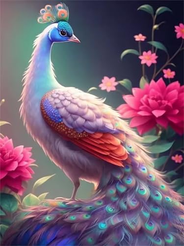 Floraler Pfau Jigsaw Puzzles for Adults 300 Jigsaw Puzzles Adults,300 Pieces Puzzle Educational Challenge Toy Games Beautiful Home Decoration Puzzle von Tainrun