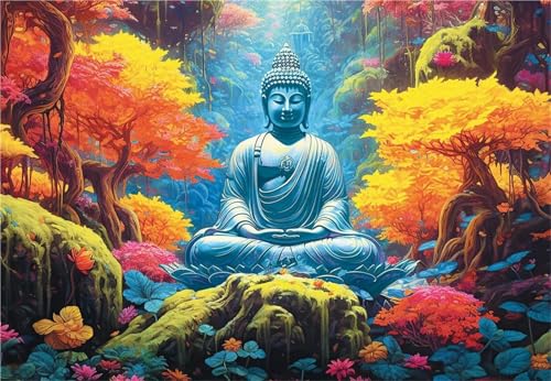 Geheimer Welt-Buddha Jigsaw Puzzles for Adults 1200 Jigsaw Puzzles Adults,1200 Pieces Puzzle Educational Challenge Toy Games Beautiful Home Decoration Puzzle von Tainrun