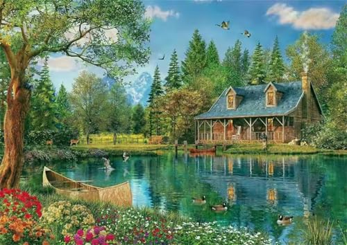 Grüner Frühling Jigsaw Puzzles for Adults 120 Jigsaw Puzzles Adults,120 Pieces Puzzle Educational Challenge Toy Games Beautiful Home Decoration Puzzle von Tainrun
