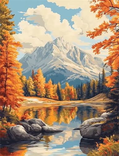 Herbstlicher Berg Jigsaw Puzzles for Adults 1500 Jigsaw Puzzles Adults,1500 Pieces Puzzle Educational Challenge Toy Games Beautiful Home Decoration Puzzle von Tainrun