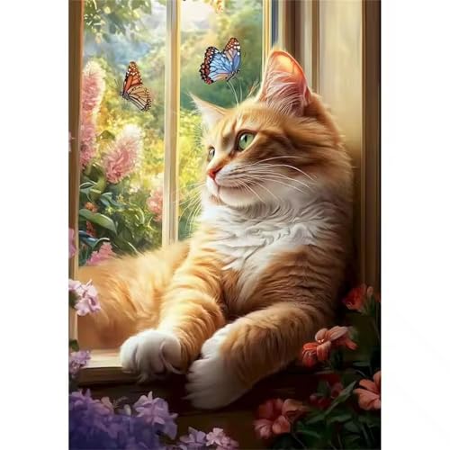 Katze Orange Jigsaw Puzzles for Adults 120 Jigsaw Puzzles Adults,120 Pieces Puzzle Educational Challenge Toy Games Beautiful Home Decoration Puzzle von Tainrun