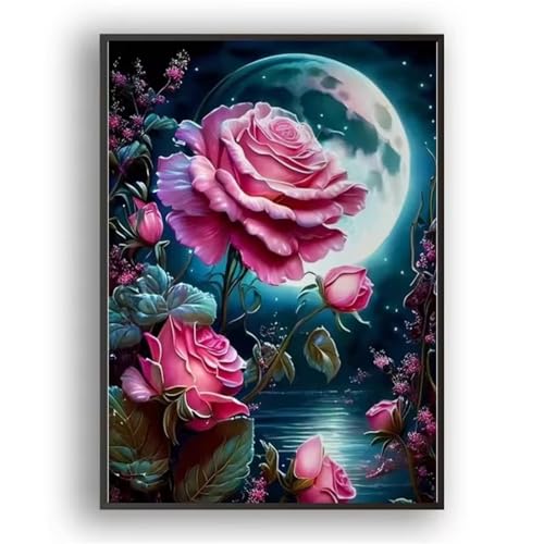 Mond Rosa Rose Jigsaw Puzzles for Adults 700 Jigsaw Puzzles Adults,700 Pieces Puzzle Educational Challenge Toy Games Beautiful Home Decoration Puzzle von Tainrun