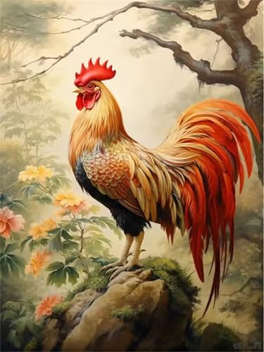 Puzzle 1000 Teile Erwachsene,Puzzle für Erwachsene und Kinder 1000 Teile,Gehirn-Herausforderung,Puzzles Pädagogisches Spiel,Puzzles mit Baum Huhn-Motiv von Tainrun