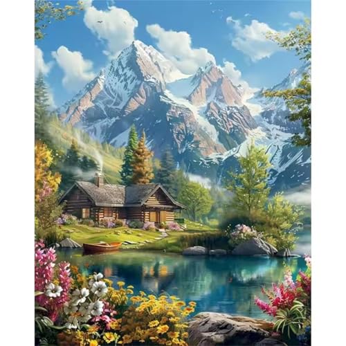 Puzzle 1000 Teile Erwachsene,Puzzle für Erwachsene und Kinder 1000 Teile,Gehirn-Herausforderung,Puzzles Pädagogisches Spiel,Puzzles mit Berghütte-Motiv von Tainrun