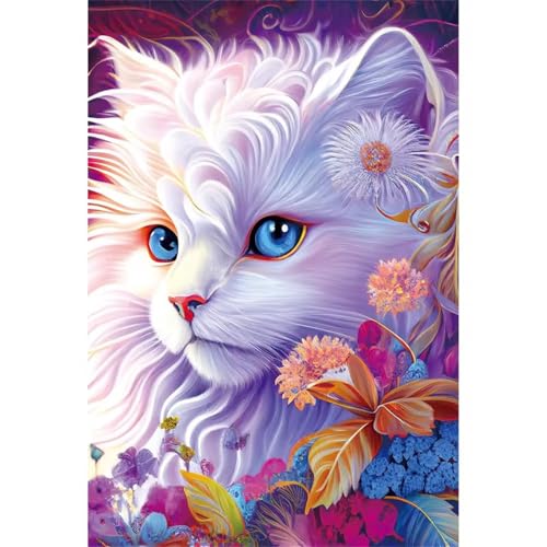 Puzzle 1000 Teile Erwachsene,Puzzle für Erwachsene und Kinder 1000 Teile,Gehirn-Herausforderung,Puzzles Pädagogisches Spiel,Puzzles mit Blaue Augen Katze-Motiv von Tainrun