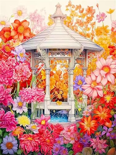 Puzzle 1000 Teile Erwachsene,Puzzle für Erwachsene und Kinder 1000 Teile,Gehirn-Herausforderung,Puzzles Pädagogisches Spiel,Puzzles mit Blumenzimmer-Motiv von Tainrun