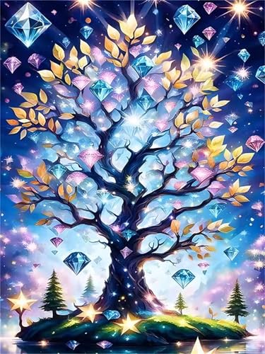 Puzzle 1000 Teile Erwachsene,Puzzle für Erwachsene und Kinder 1000 Teile,Gehirn-Herausforderung,Puzzles Pädagogisches Spiel,Puzzles mit Diamant-Baum-Motiv von Tainrun