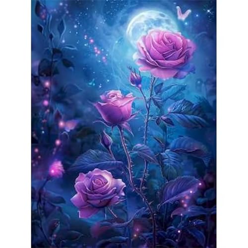 Puzzle 1000 Teile Erwachsene,Puzzle für Erwachsene und Kinder 1000 Teile,Gehirn-Herausforderung,Puzzles Pädagogisches Spiel,Puzzles mit Dunkle Nachtblume-Motiv von Tainrun