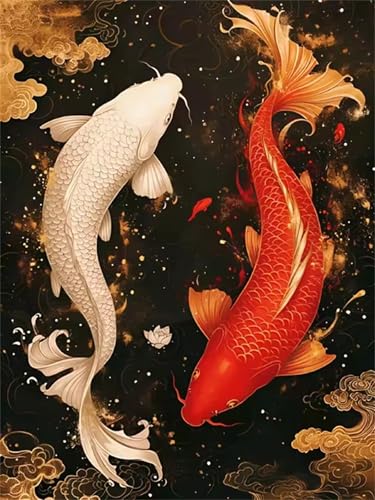 Puzzle 1000 Teile Erwachsene,Puzzle für Erwachsene und Kinder 1000 Teile,Gehirn-Herausforderung,Puzzles Pädagogisches Spiel,Puzzles mit Koi-Fantasie-Motiv von Tainrun
