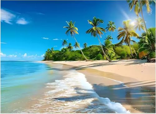 Puzzle 1000 Teile Erwachsene,Puzzle für Erwachsene und Kinder 1000 Teile,Gehirn-Herausforderung,Puzzles Pädagogisches Spiel,Puzzles mit Landschaft Strand-Motiv von Tainrun