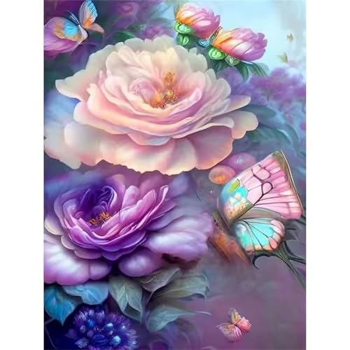 Puzzle 1000 Teile Erwachsene,Puzzle für Erwachsene und Kinder 1000 Teile,Gehirn-Herausforderung,Puzzles Pädagogisches Spiel,Puzzles mit Lila Pfingstrose-Motiv von Tainrun