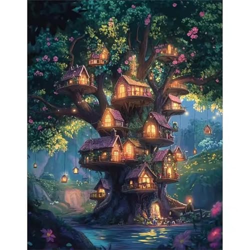 Puzzle 1000 Teile Erwachsene,Puzzle für Erwachsene und Kinder 1000 Teile,Gehirn-Herausforderung,Puzzles Pädagogisches Spiel,Puzzles mit Märchenhafter Baum-Motiv von Tainrun