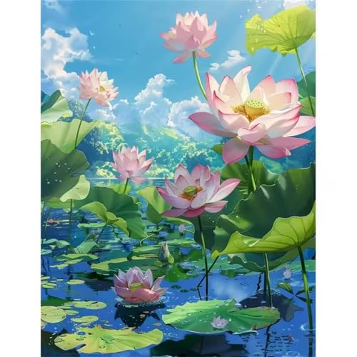 Puzzle 1000 Teile Erwachsene,Puzzle für Erwachsene und Kinder 1000 Teile,Gehirn-Herausforderung,Puzzles Pädagogisches Spiel,Puzzles mit Sommer Lotus-Motiv von Tainrun