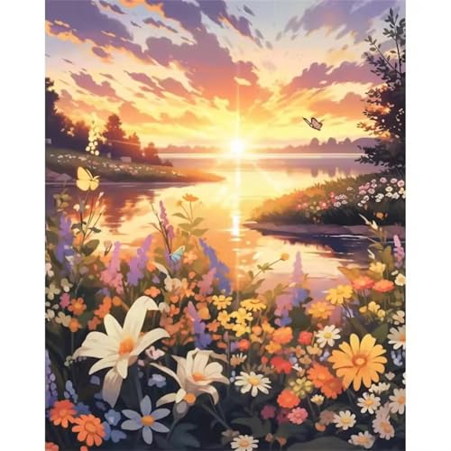 Puzzle 1000 Teile Erwachsene,Puzzle für Erwachsene und Kinder 1000 Teile,Gehirn-Herausforderung,Puzzles Pädagogisches Spiel,Puzzles mit Sunset Floral-Motiv von Tainrun