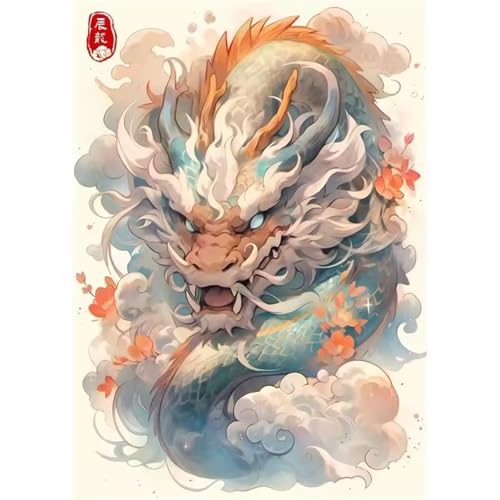 Puzzle 1000 Teile Erwachsene,Puzzle für Erwachsene und Kinder 1000 Teile,Gehirn-Herausforderung,Puzzles Pädagogisches Spiel,Puzzles mit Wolken-Drache-Motiv von Tainrun