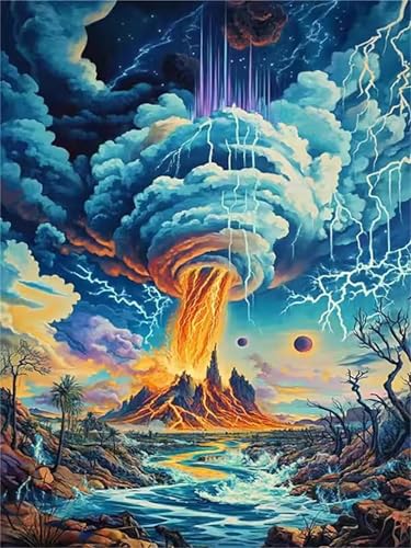 Puzzle 1000 Teile Erwachsene,Puzzle für Erwachsene und Kinder 1000 Teile,Gehirn-Herausforderung,Puzzles Pädagogisches Spiel,Puzzles mit Wolken und Donner-Motiv von Tainrun