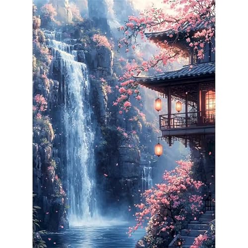 Puzzle 1000 Teile Erwachsene Architektur des Wasserfalls, DIY Klassische Jigsaw Puzzles Legespiel, Geschicklichkeitsspiel für Die Ganze Familie, Puzzles Farbenfrohes für Home Dekoration von Tainrun